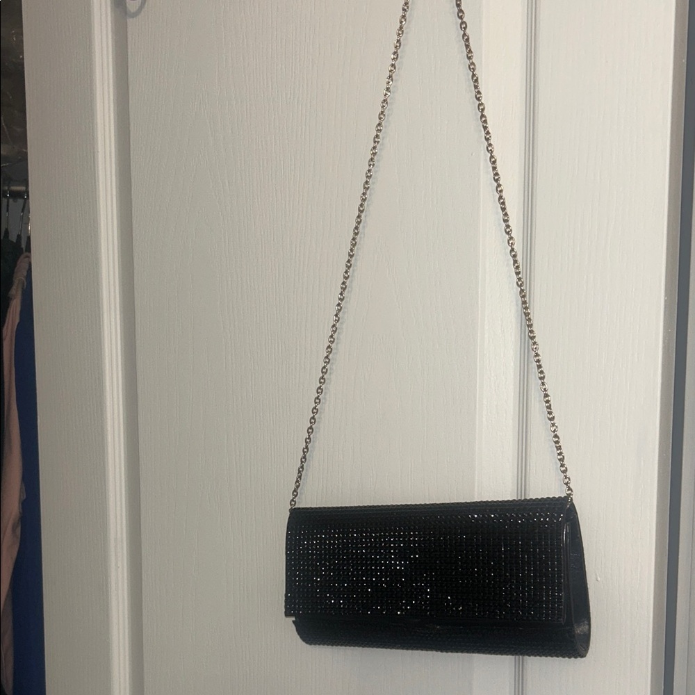 Aldo Black Beaded Clutch
